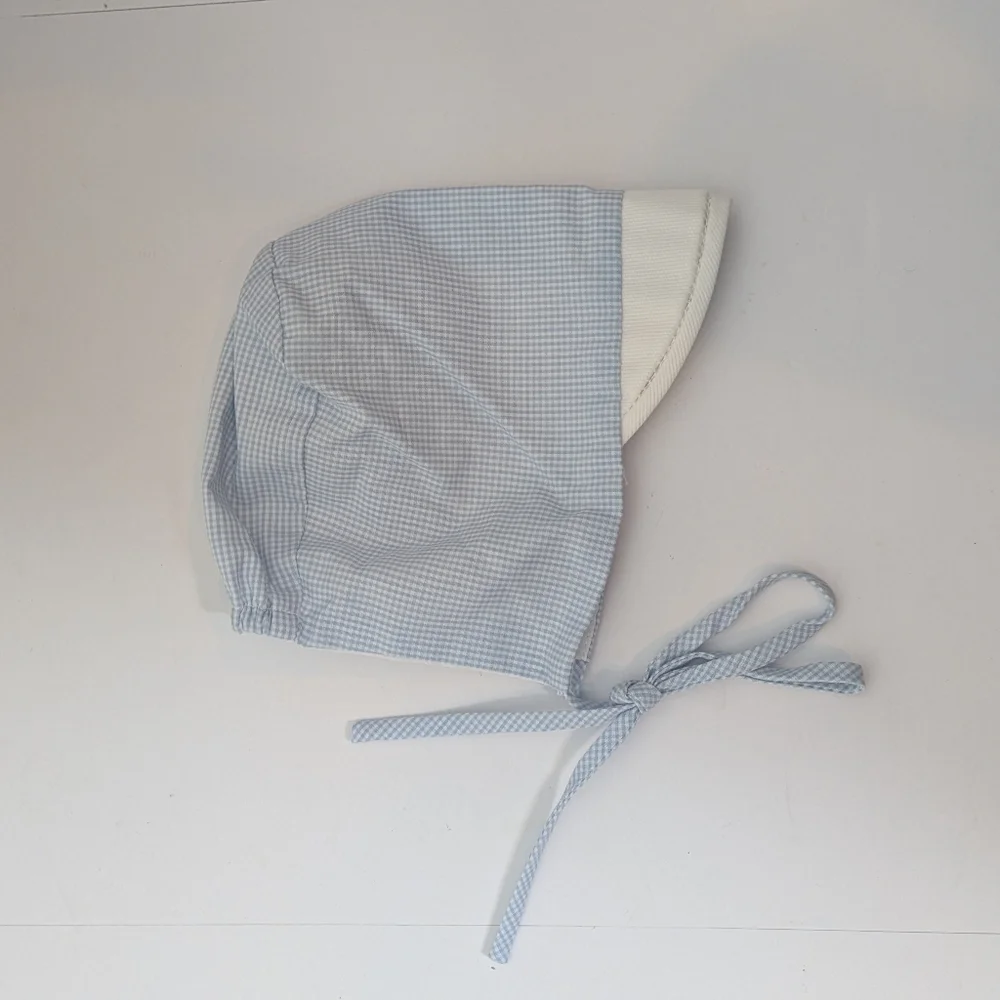 NWT Petit Ami Plaid Romper With Bonnet 6m